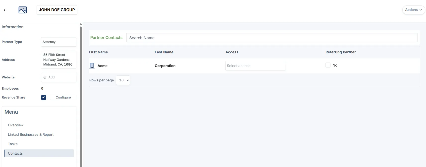 Partner Contacts